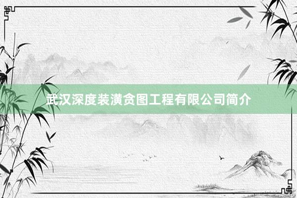 武汉深度装潢贪图工程有限公司简介
